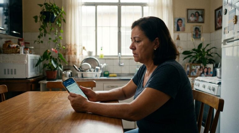 Pessoa analisando parcelamento no cartão de crédito e o impacto das parcelas no orçamento mensal