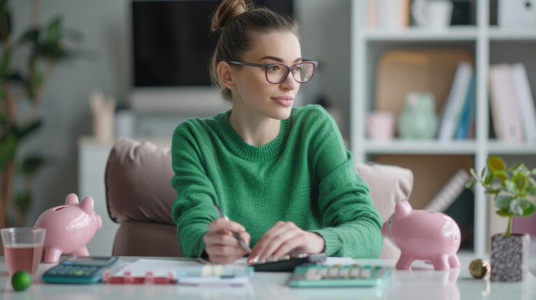 Pessoa organizando as finanças do final do ano usando uma planilha para planejar dezembro sem dívidas
