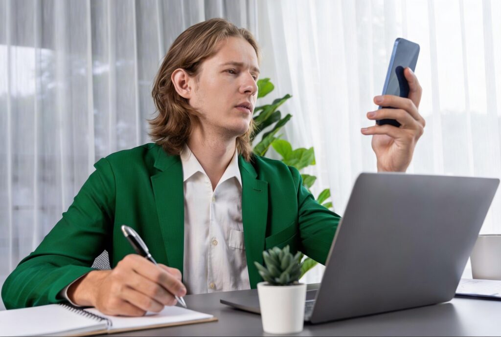 Pessoa analisando extrato bancário para entender seu futuro financeiro